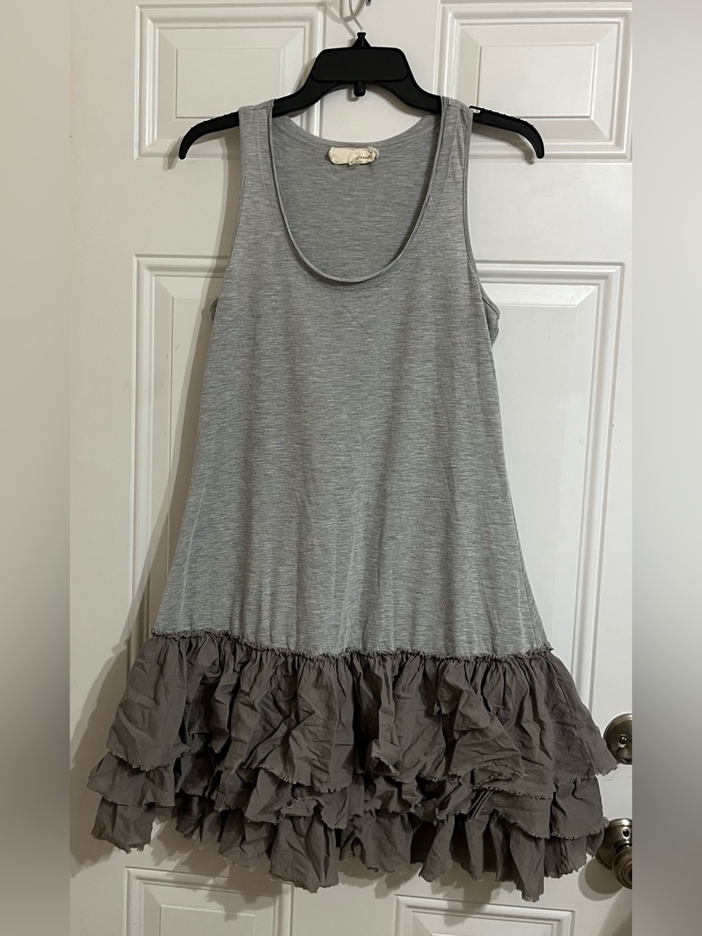 a'reve Ruffle Maxi Dress Women’s Small Gray Layer Fairy‎ Whimsy Croquet Girly